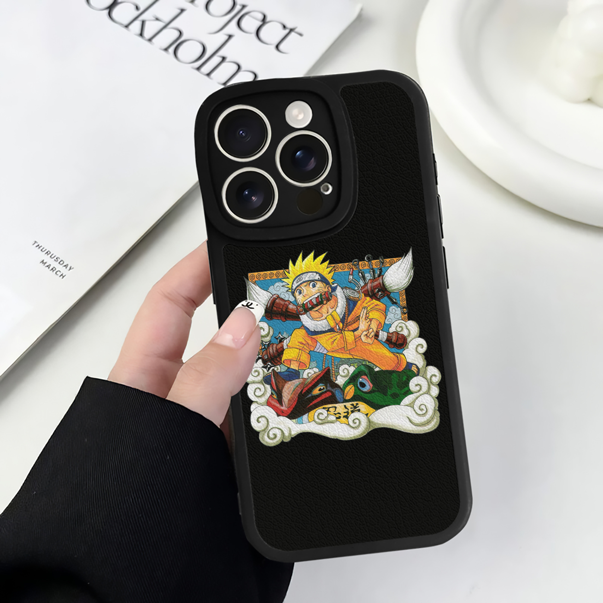 （画像用） NARUTO -ナルト- うずまき ナルト Uzumaki Naruto 【iPhone 16シリーズ対応】シリコンスマホケース（レザー調） 材質：シリコン
